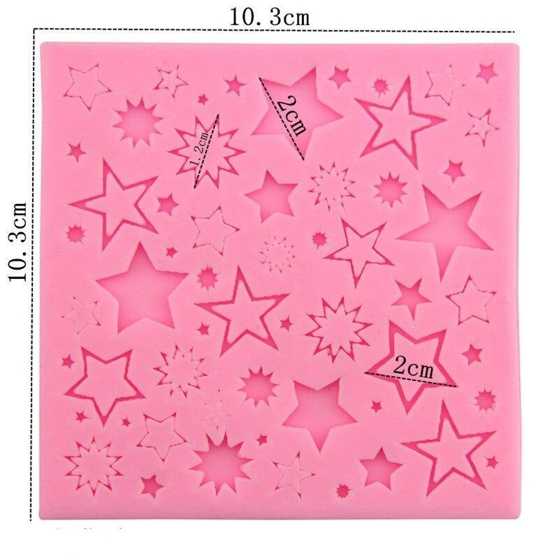 Multi Stars Silicone Fondant Cake Mold