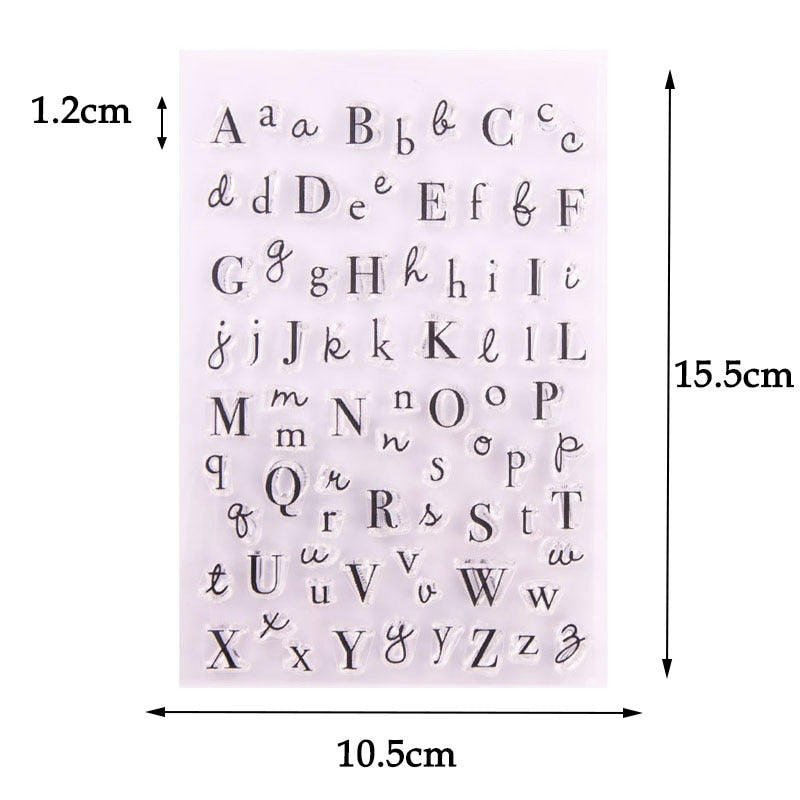Multiple Style Alphabet Silicone Rubber Stamp
