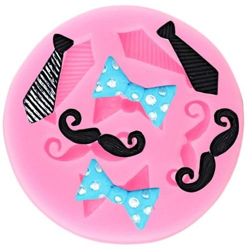 Mustache Bow Tie Silicone Fondant Mold