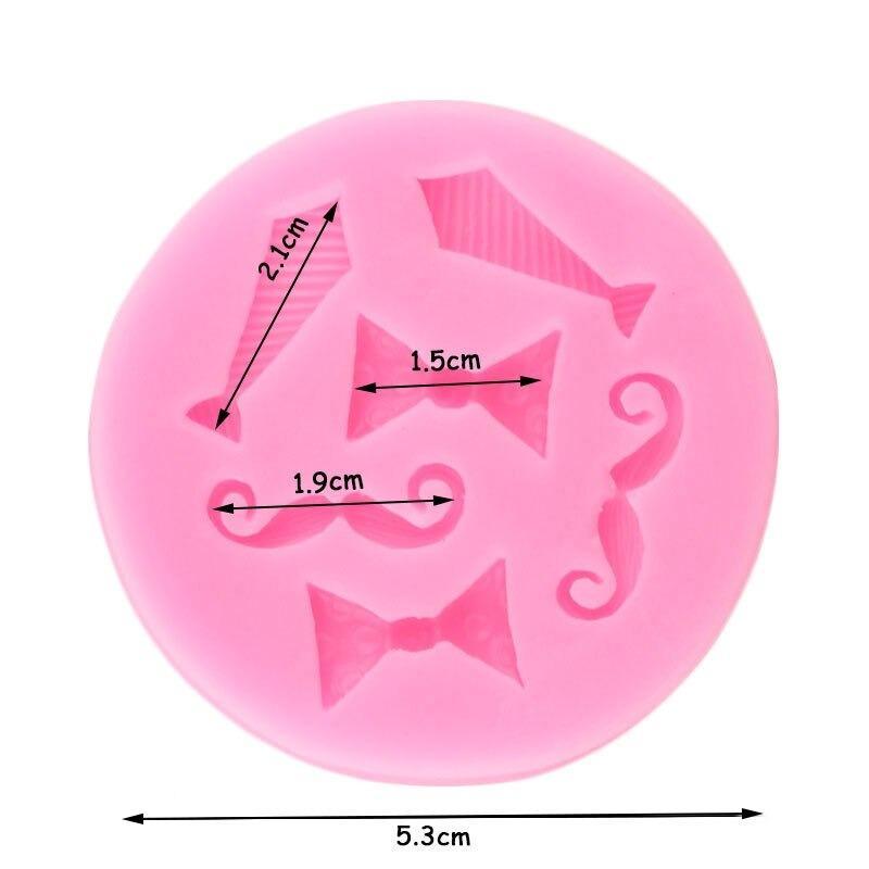 Mustache Bow Tie Silicone Fondant Mold