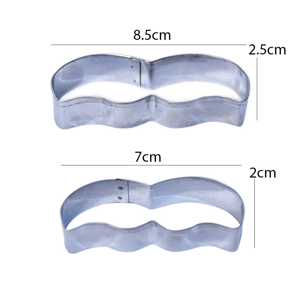 Mustache Cookie Cutter Stainless Steel 2Pcs Set