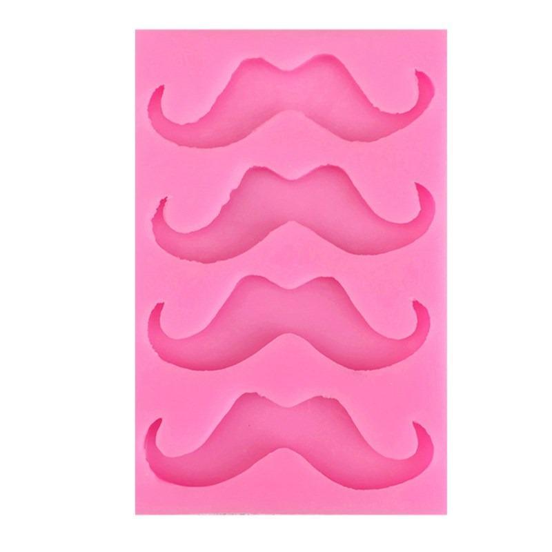 Mustache Silicone Fondant & Chocolate Mold 4 Cavity