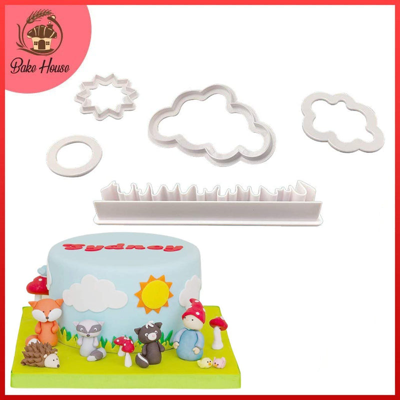 Nature Fondant & Cookies Cutter 5Pcs Set Plastic