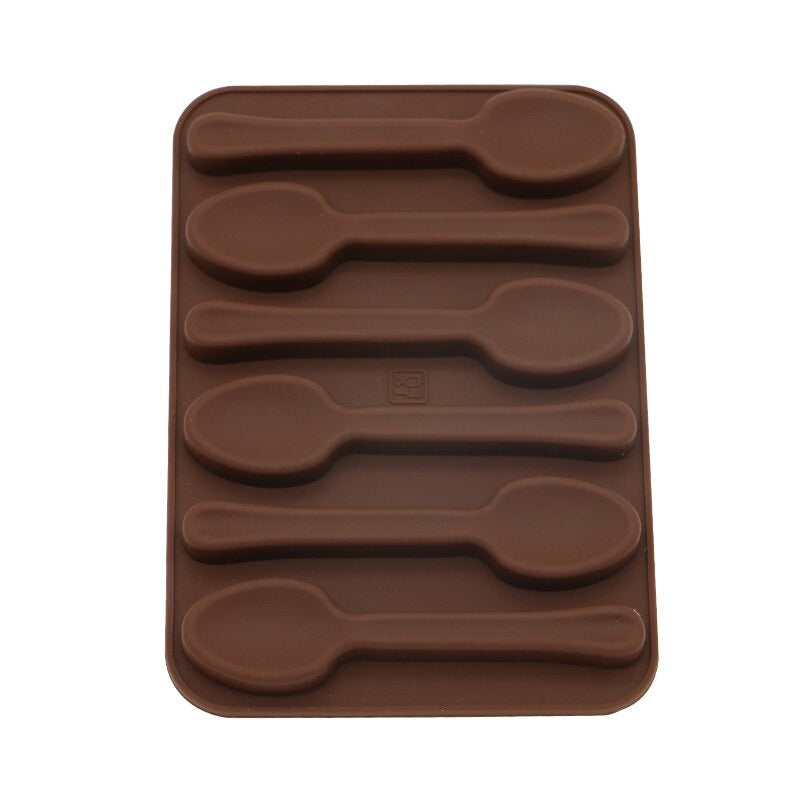 Spoon Silicone Chocolate Mold 6 Cavity Small Size