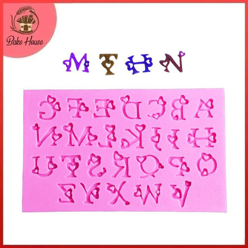 New Style Font Alphabet Silicone Fondant Mold A To Z