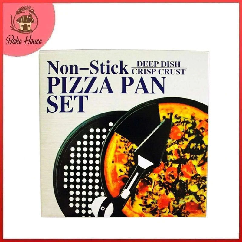 Non Stick Deep Dish Crust Pizza Pan Set