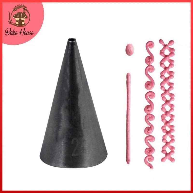 Number 2 Cakes, Cupcakes Writing & Drawing Nozzle Stainless Steel