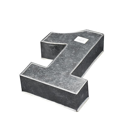 Number Cake Baking Mold Silver Tin (1)