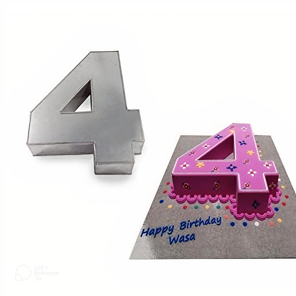 Number Cake Baking Mold Silver Tin (4)