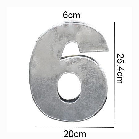Number Cake Baking Mold Silver Tin (6)