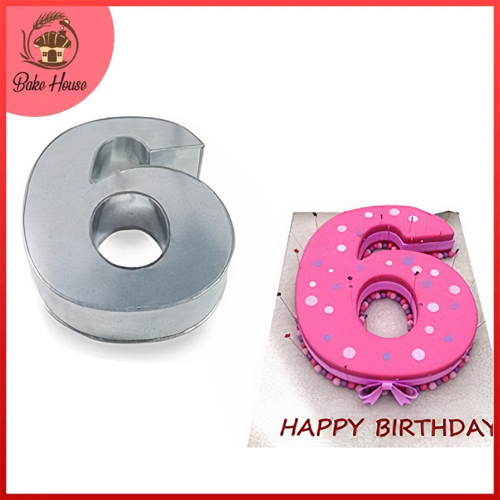 Number Cake Baking Mold Silver Tin (6)