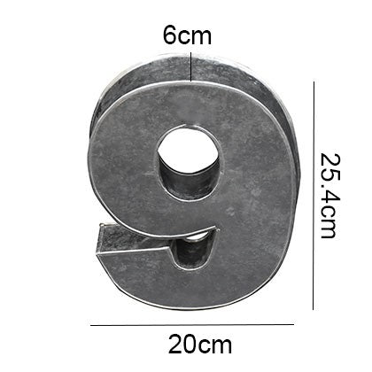 Number Cake Baking Mold Silver Tin (9)