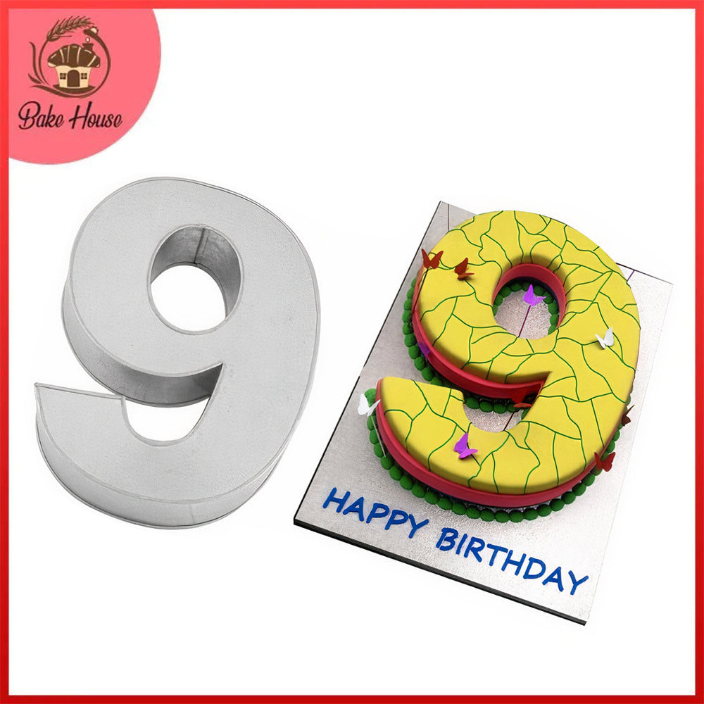 Number Cake Baking Mold Silver Tin (9)