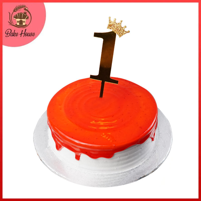 Number Cake Topper Golden (One)