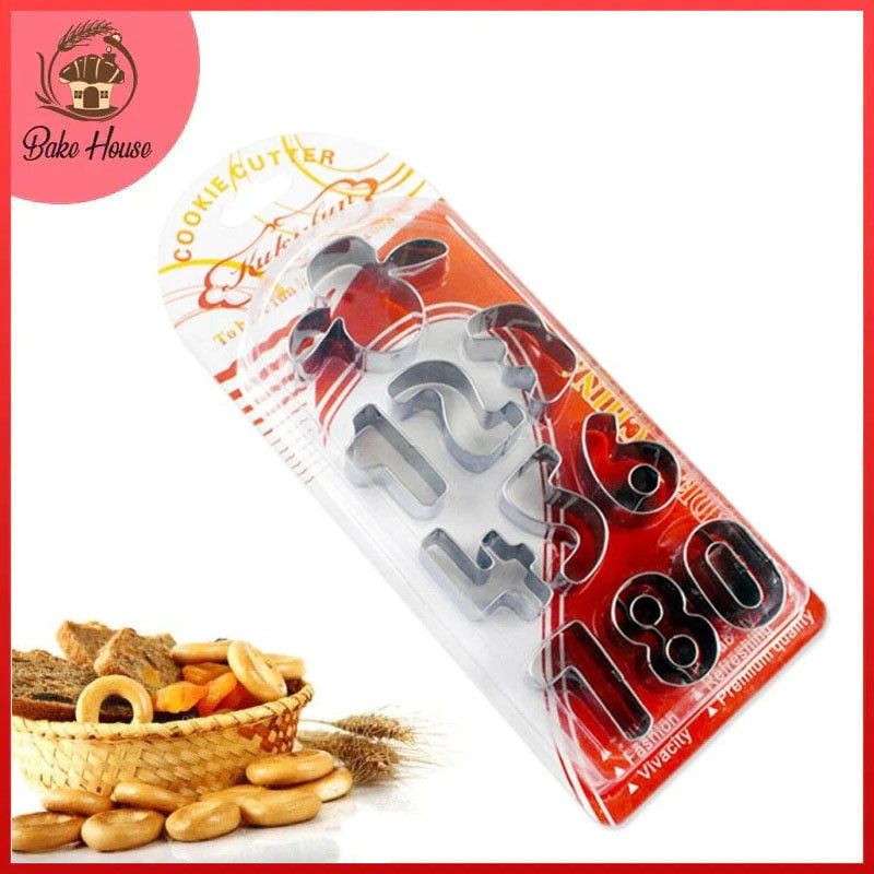 Numbers & Bird Cookie Cutter Set Stainless Steel