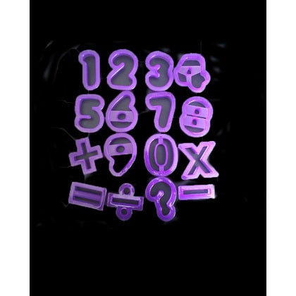 Numbers & Symbols Fondant & Cookie Cutter Set