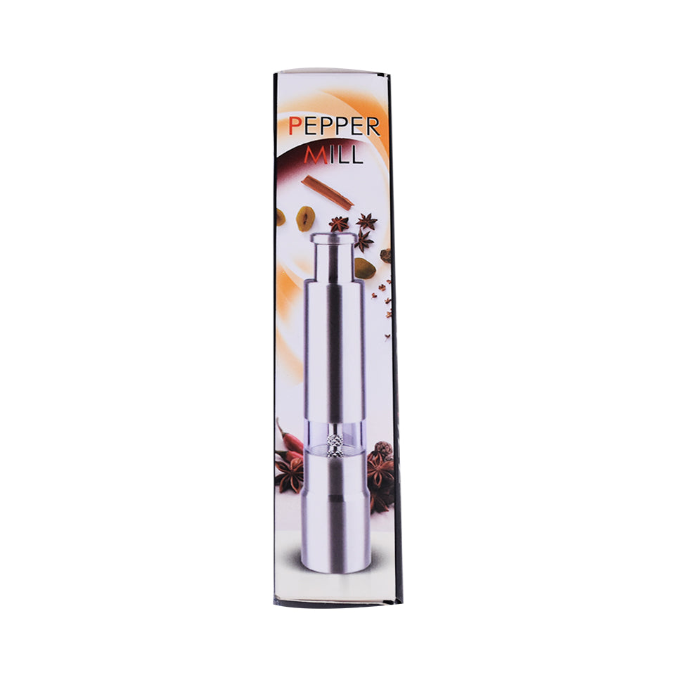 One Hand Pepper Mill Book Stainless Steel