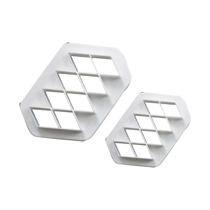 Optical Illusion Diamond Fondant Cutter 2Pcs Set Plastic