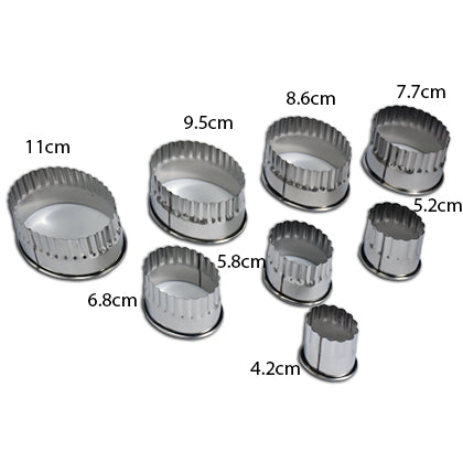 Oval Shape Cookie Cutter Stainless Steel 8Pcs Set