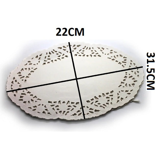 Oval Shape Doilies Paper 50Pcs Pack