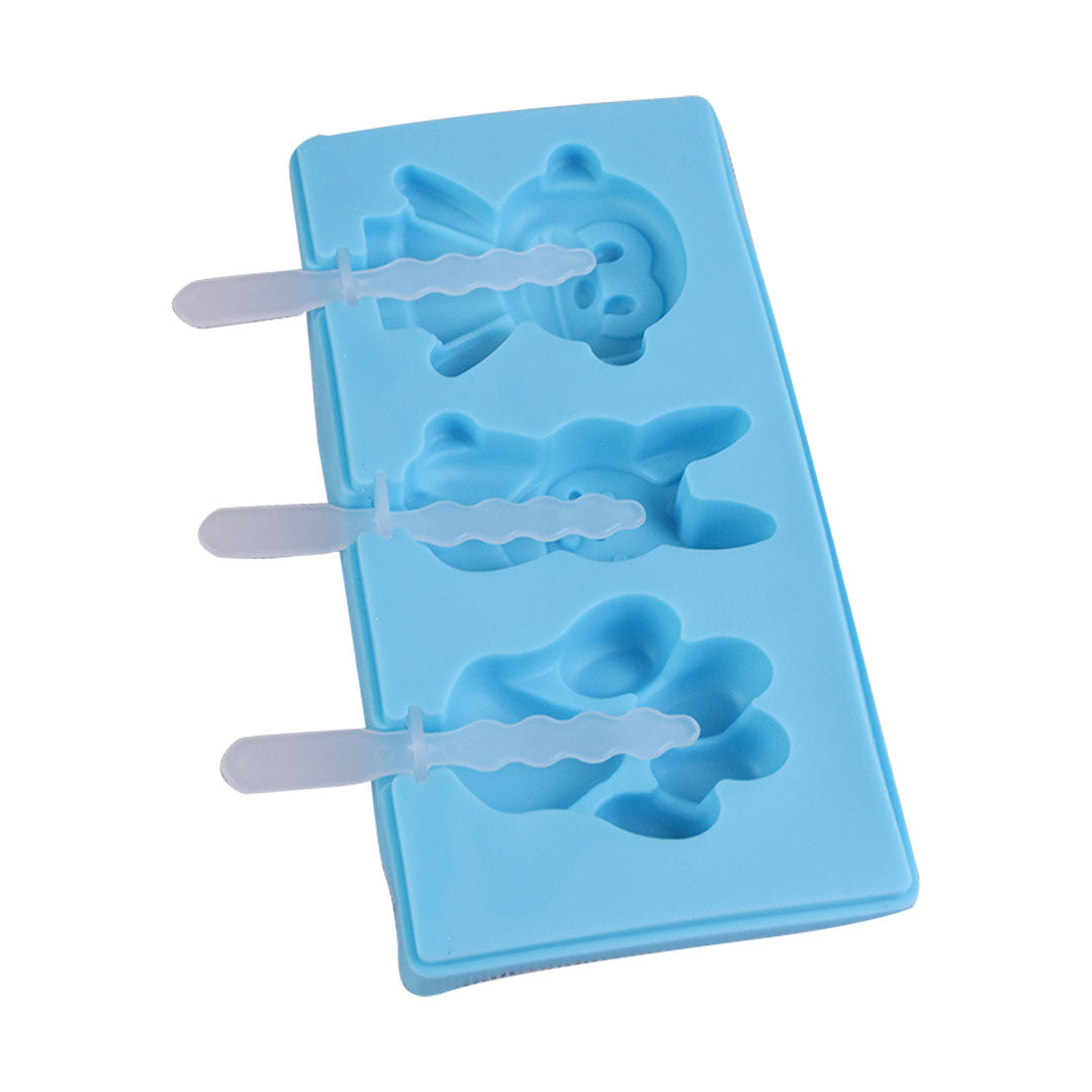 Paw & Cartoon Animals Silicone Popsicle Mold 3 Cavity