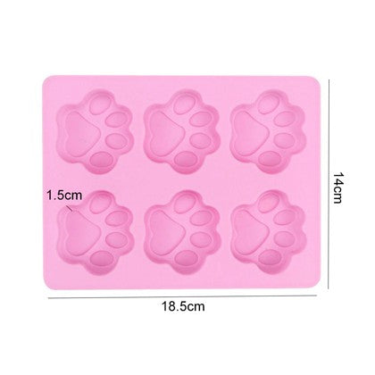 Paw Silicone Soap & Baking Mold 6 Cavity