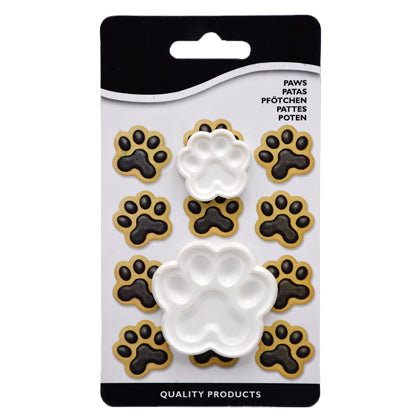 Paws Fondant And Cookie Cutter 2Pcs Set Plastic