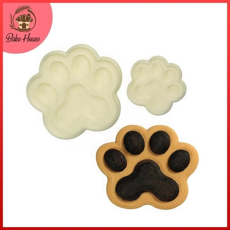 Paws Fondant & Cookie Cutter 2Pcs Set Plastic