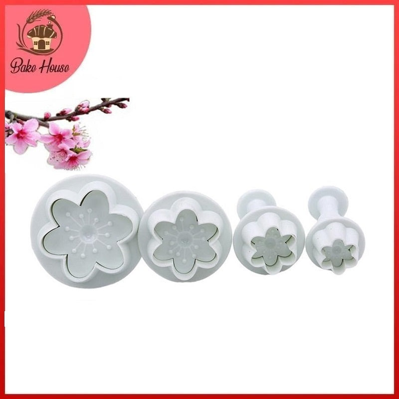 Peach Blossom Plunger Cutter 4Pcs Set Plastic