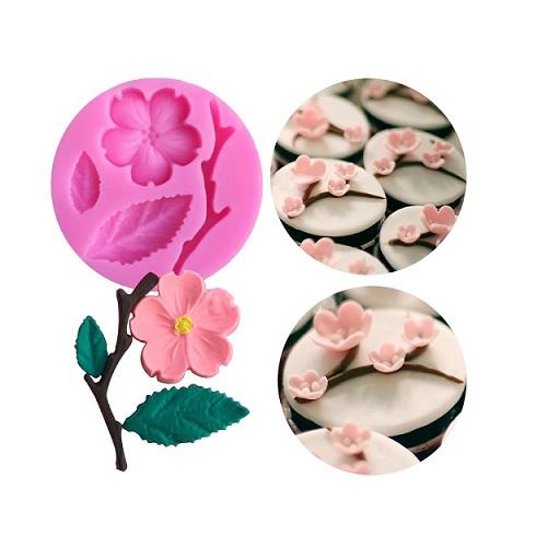 Peach Blossom Silicone Fondant & Chocolate Mold