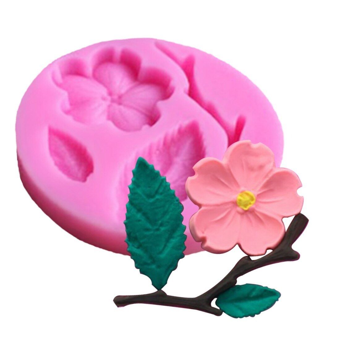 Peach Blossom Silicone Fondant & Chocolate Mold