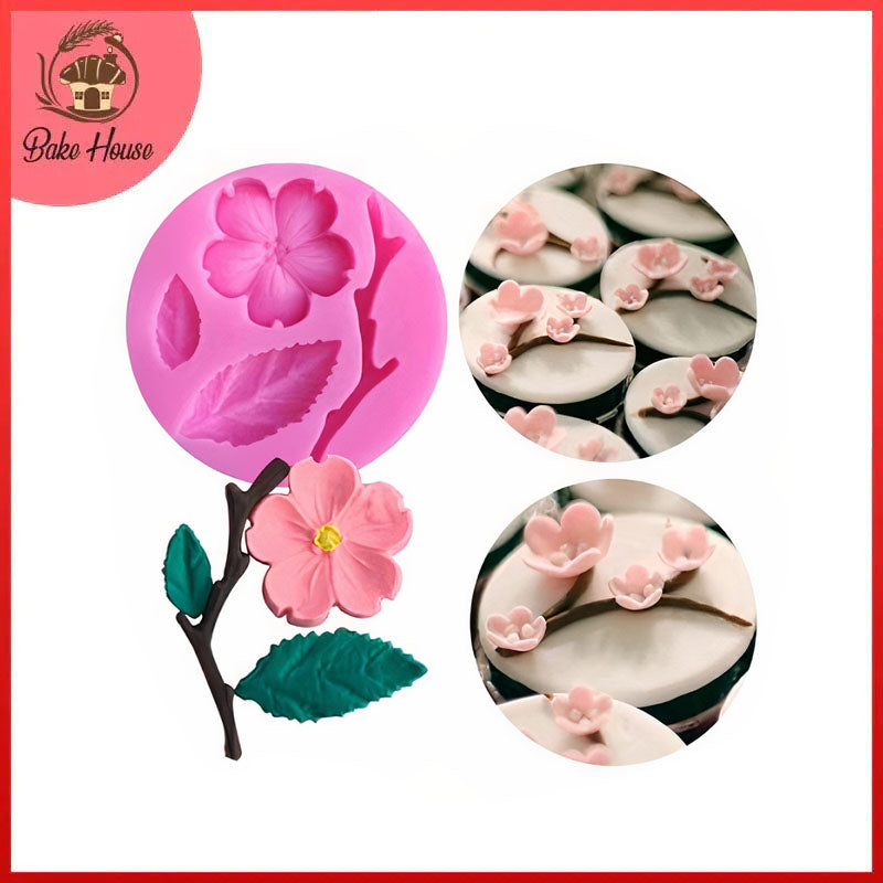 Peach Blossom Silicone Fondant & Chocolate Mold