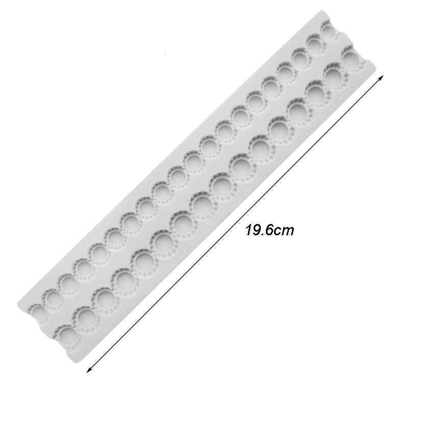 Pearl Beads Chain Silicone Fondant Mold 2 Cavity