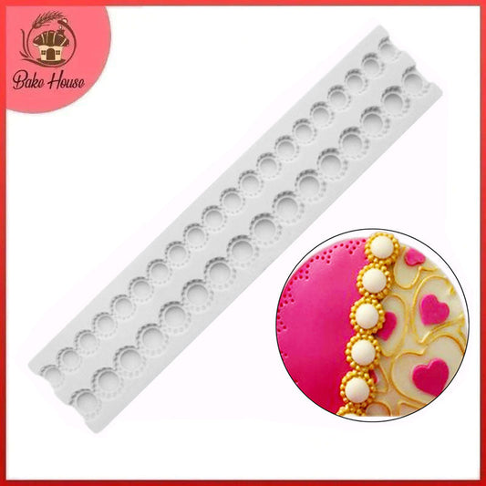 Pearl Beads Chain Silicone Fondant Mold 2 Cavity