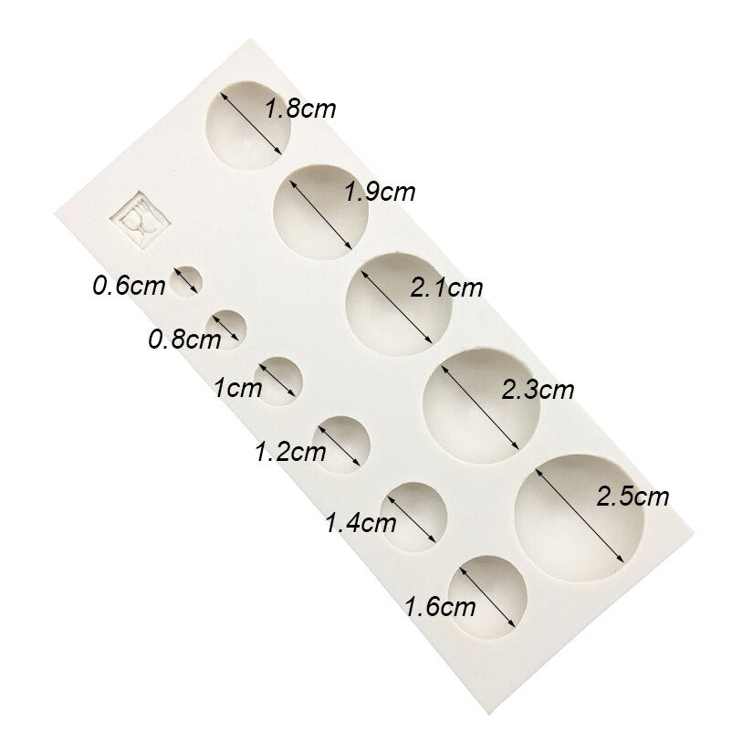 Pearl Circular Silicone Fondant & Chocolate Mold 11 Cavity