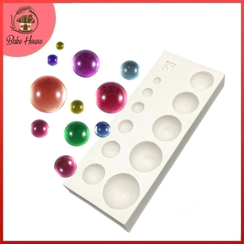 Pearl Circular Silicone Fondant & Chocolate Mold 11 Cavity