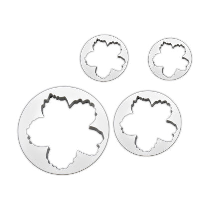 Peony Flower Fondant Cutter 4Pcs Set Plastic