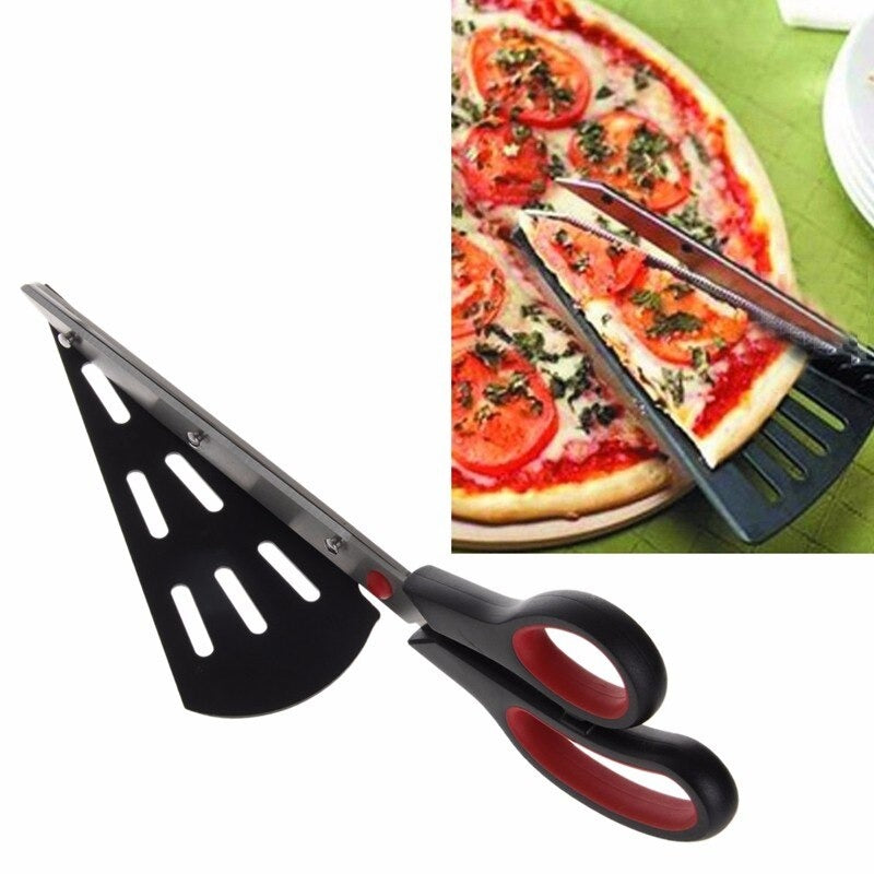 Pizza Scissor Lifter And Cutter Stainless Steel