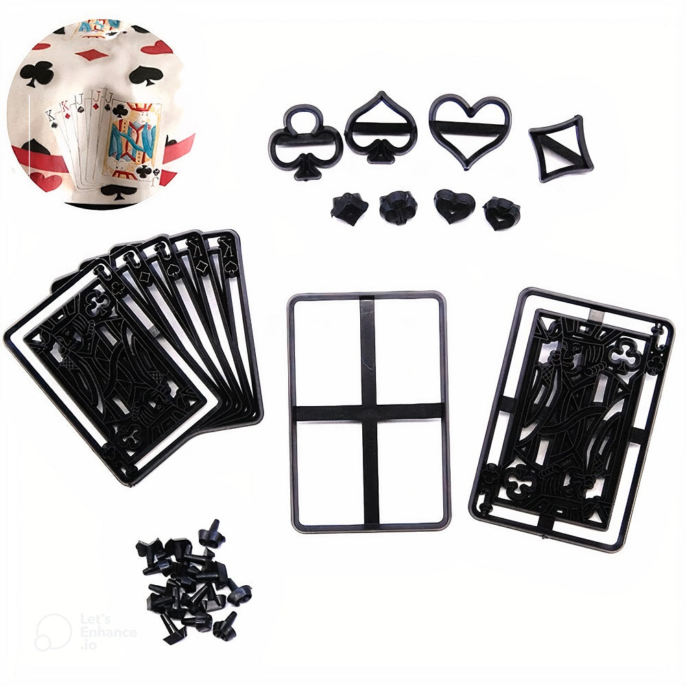 Poker Card Fondant Cutter Complete Set Plastic