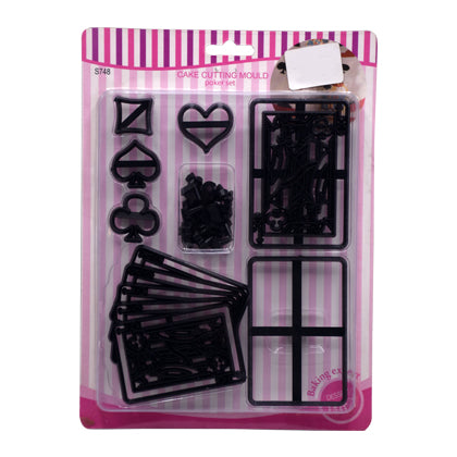 Poker Card Fondant Cutter Complete Set Plastic
