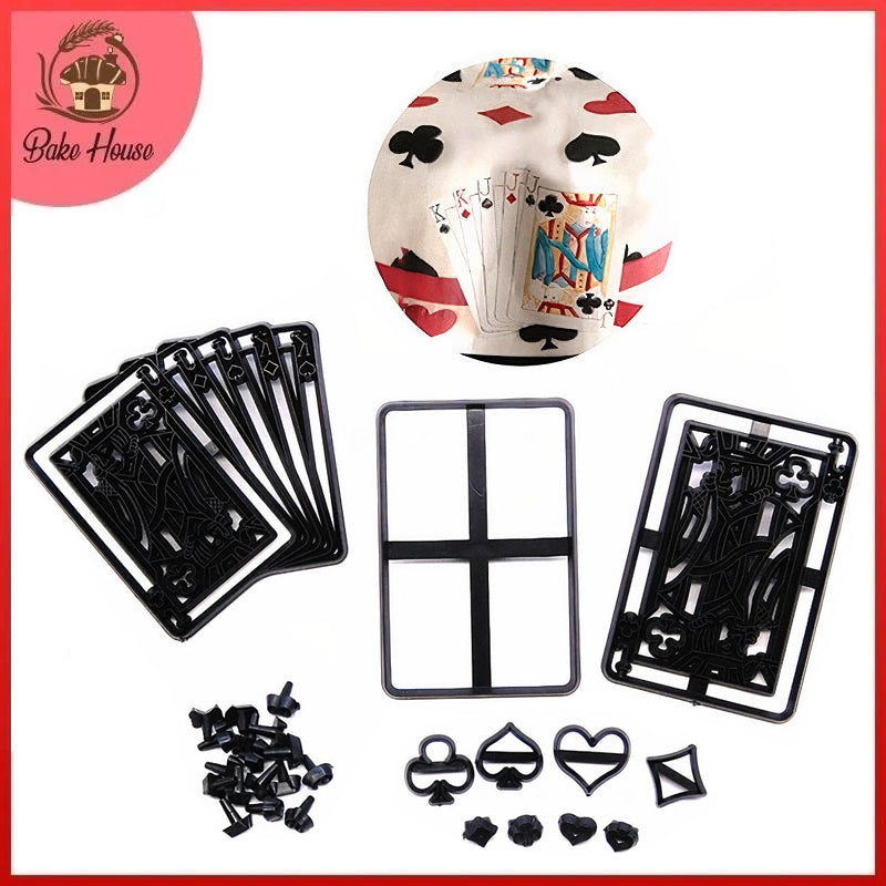 Poker Card Fondant Cutter Complete Set Plastic