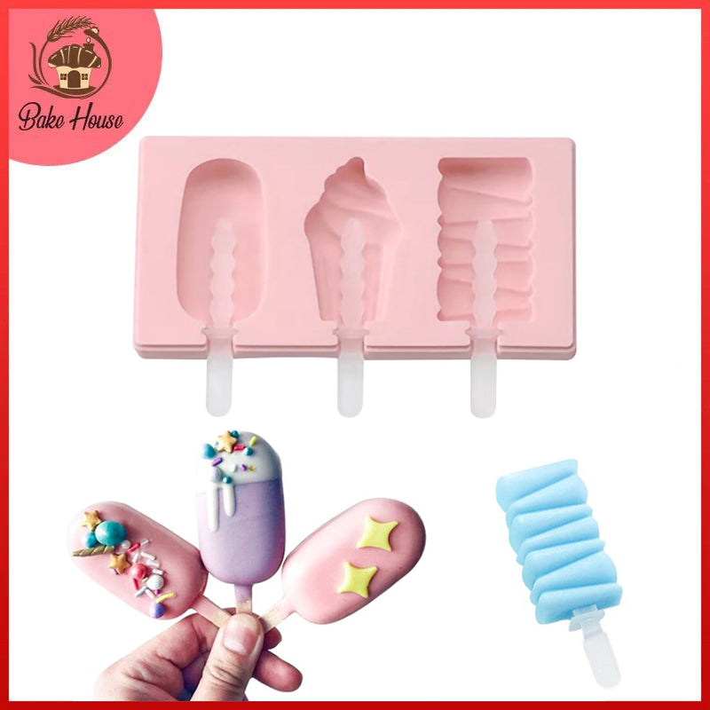 Silicone mold for discount ice cream pops