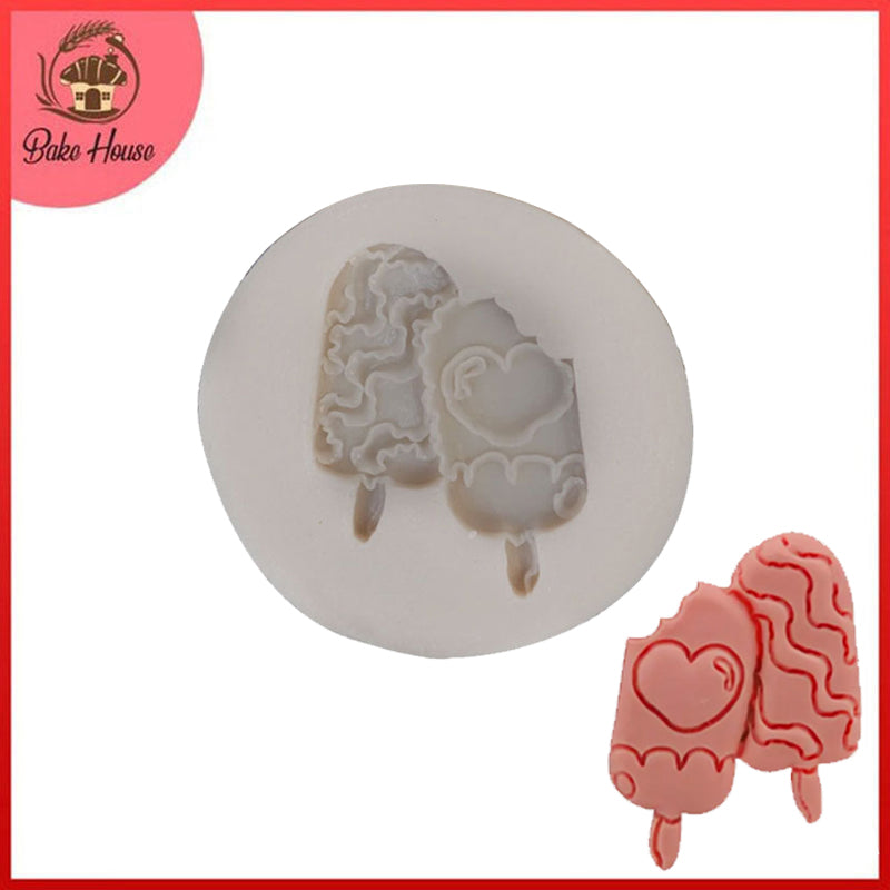 Popsicle Shapes Design Silicone Fondant Mold
