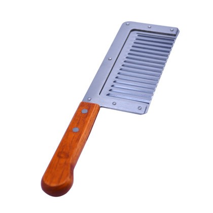 Potato Wavy Edged Cutter Stainless Steel Wood Handle