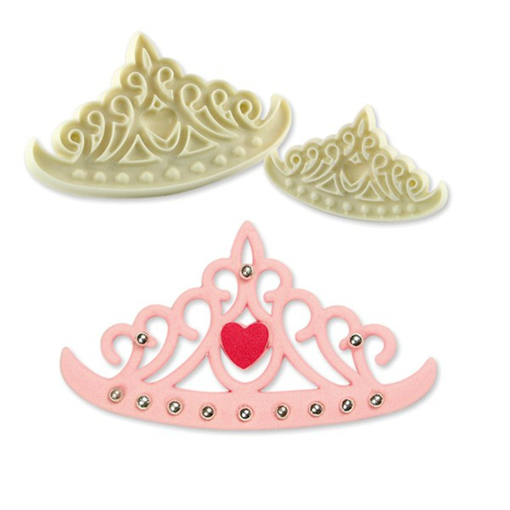 Princess Tiara Fondant Cutter 2Pcs Set Plastic