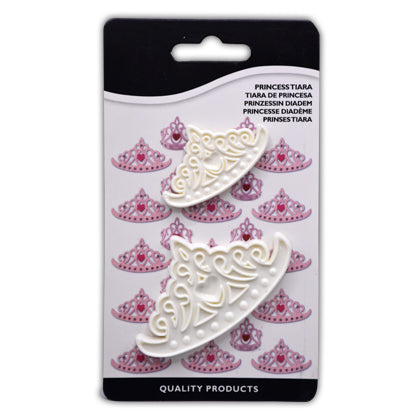 Princess Tiara Fondant Cutter 2Pcs Set Plastic