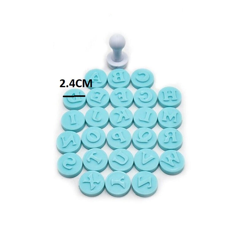 Easy Mini Push Uppercase Alphabet Stamp Plastic
