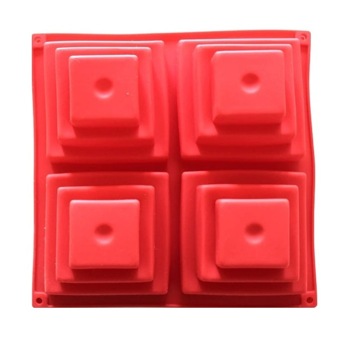 Pyramid Silicone Cake Mold 4 Cavity