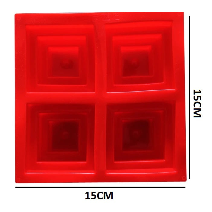 Pyramid Silicone Cake Mold 4 Cavity