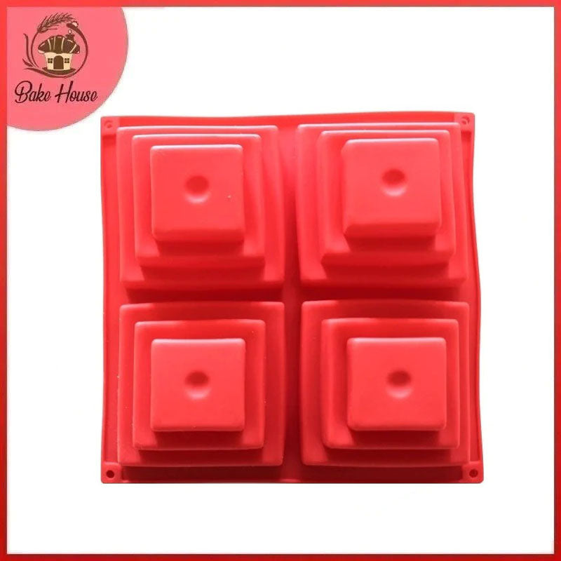 Pyramid Silicone Cake Mold 4 Cavity